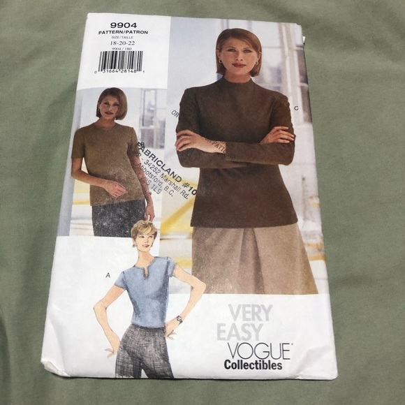 Vintage Very Easy Very Vogue Pattern 9904 uncut -18-20-22 - Picture 7 of 7